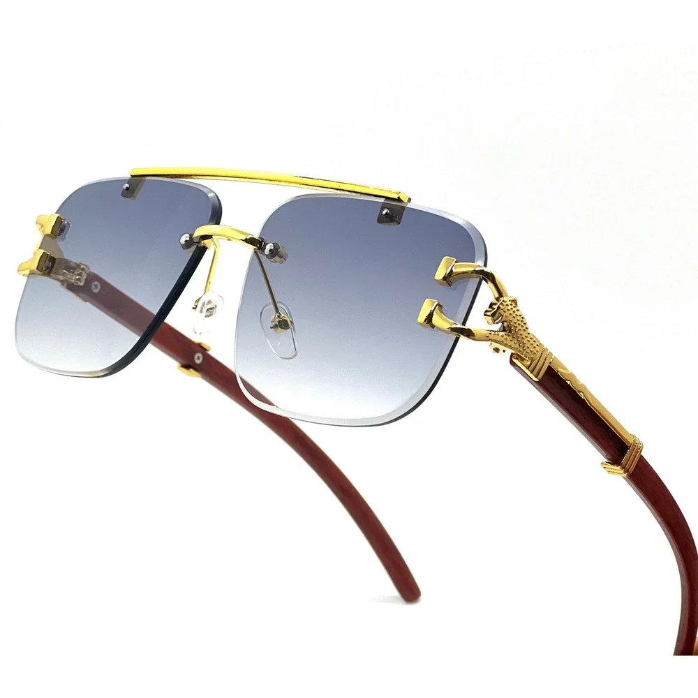 Sunglasses‎ Black Lens Gold UV400 Protection 80's 90's Sophisticated Style Gafas